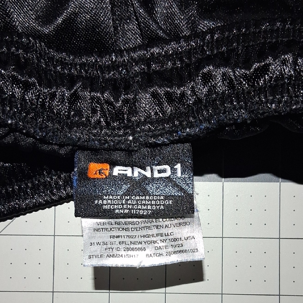 AND1 boys Black Athletic Shorts - Picture 2 of 8